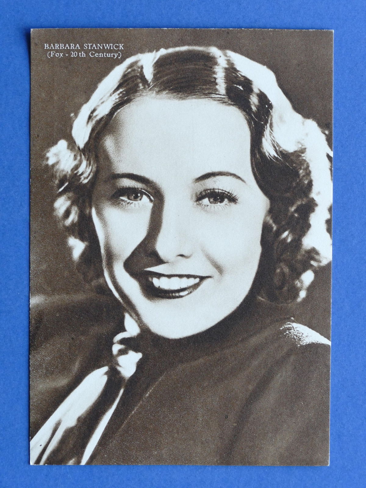 Cartolina Cinema - Attrice Barbara Stanwyck - 1936 ca..