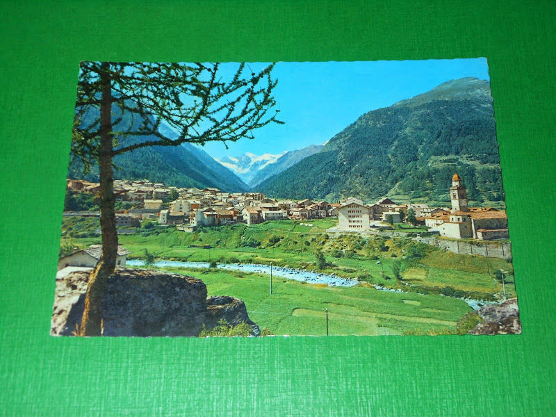 Cartolina Cogne - Panorama e il Gran Paradiso 1966.