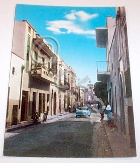 Cartolina Collepasso Via N. Sauro Lecce 1962.