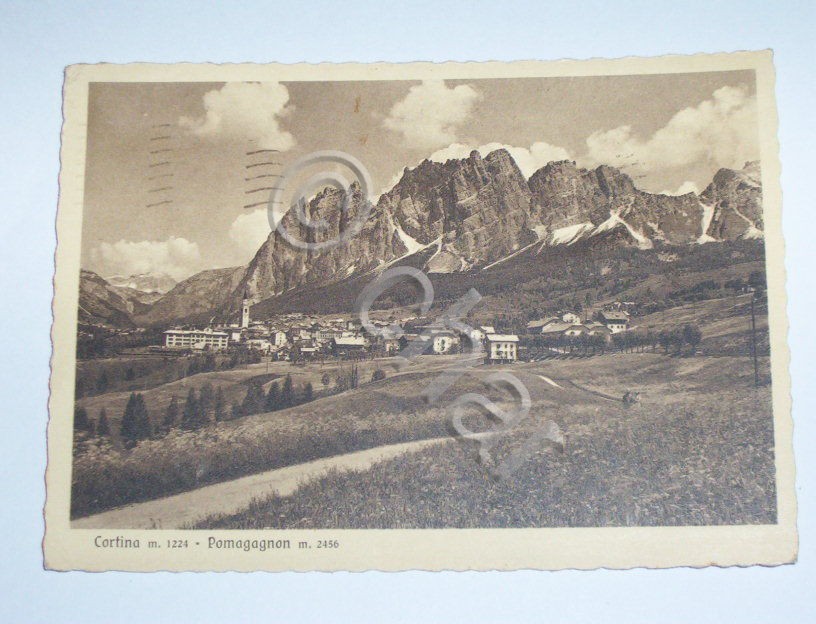 Cartolina Cortina - Pomagagnon - Panorama 1941