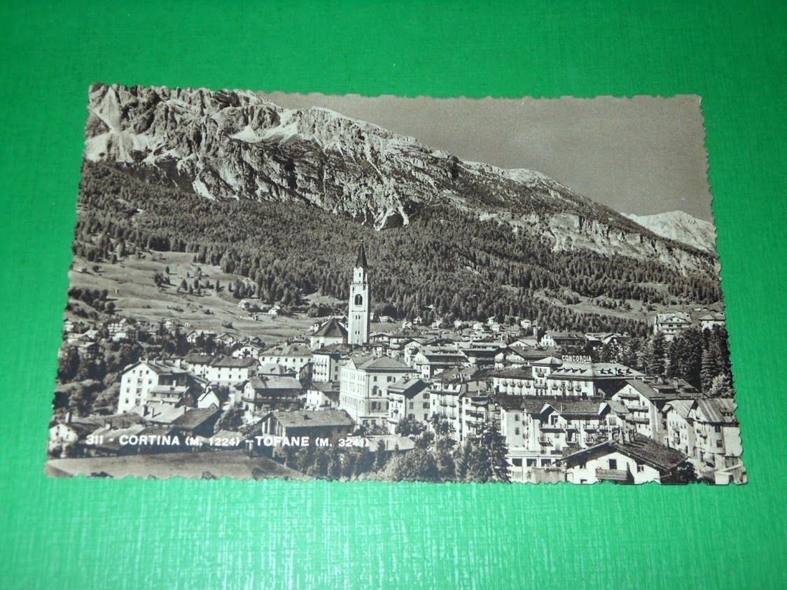 Cartolina Cortina - Tofane - Panorama 1930 ca.