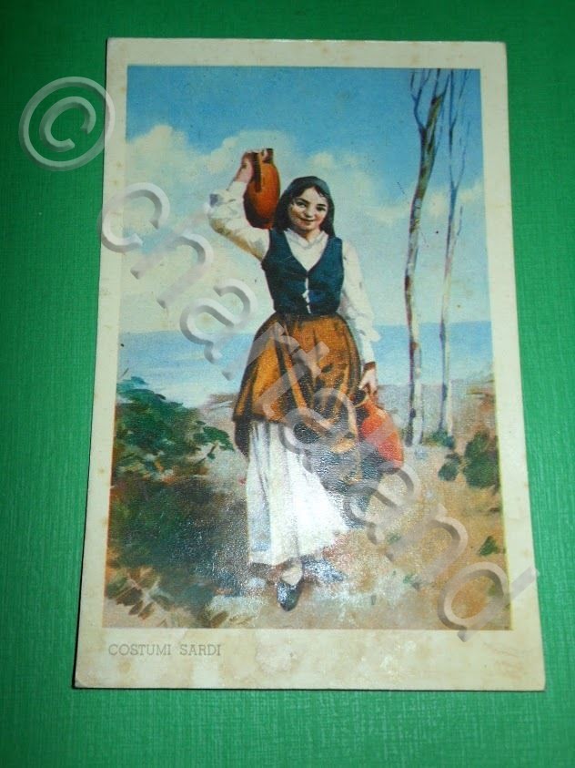Cartolina Costumi Sardi 1941