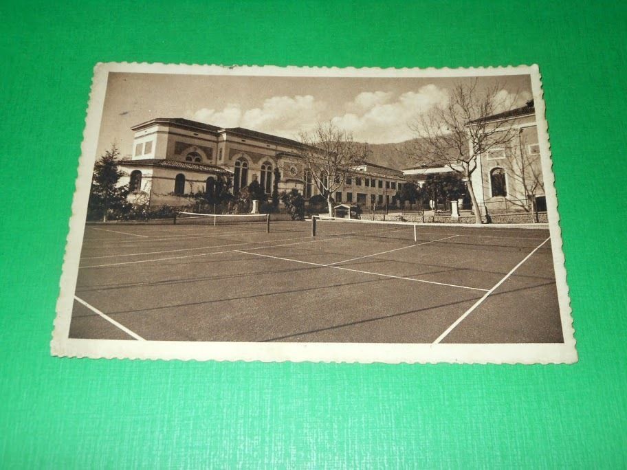 Cartolina Crespano del Grappa - Collegio Femminile - Tennis 1937.