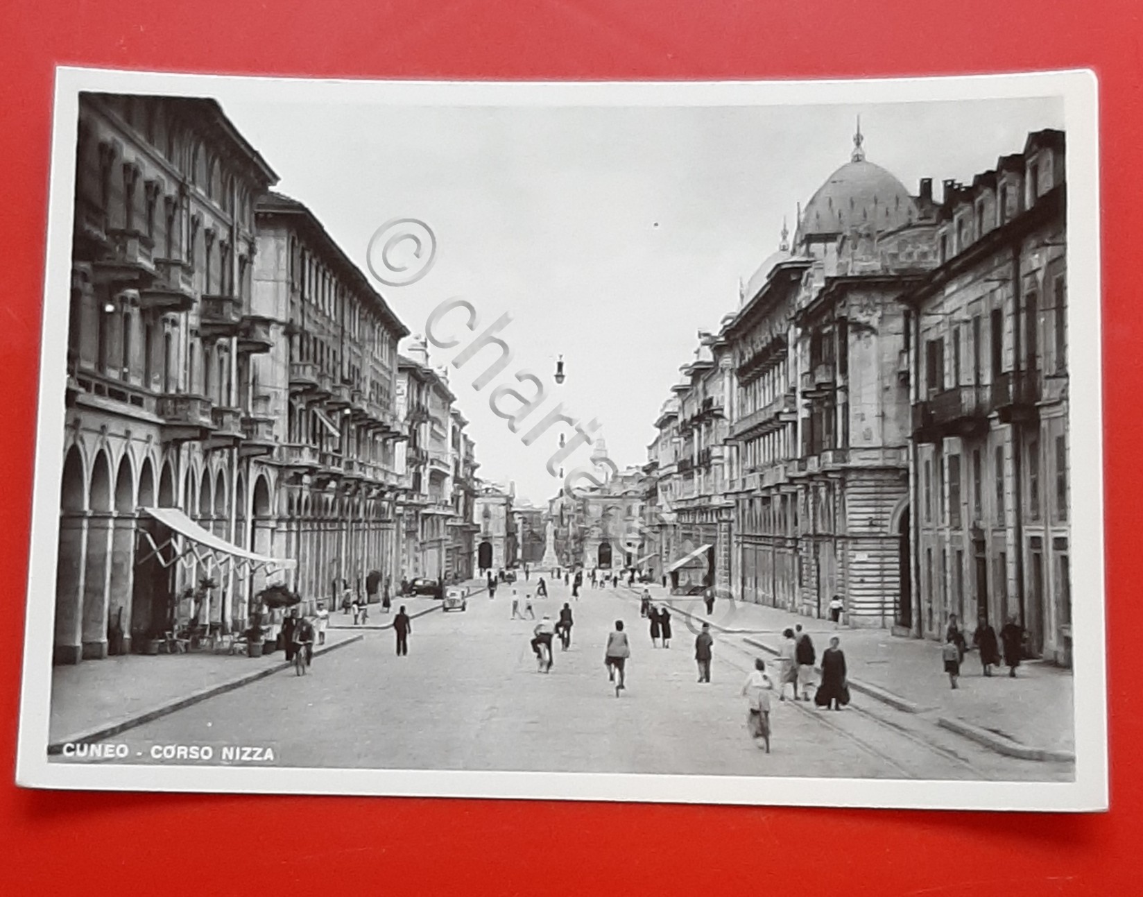 Cartolina Cuneo - Corso Nizza 1948