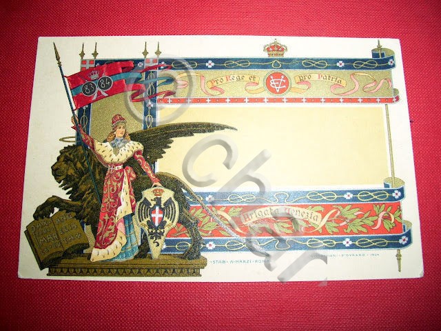 Cartolina d' epoca reggimentale Brigata Venezia 1900 ca.