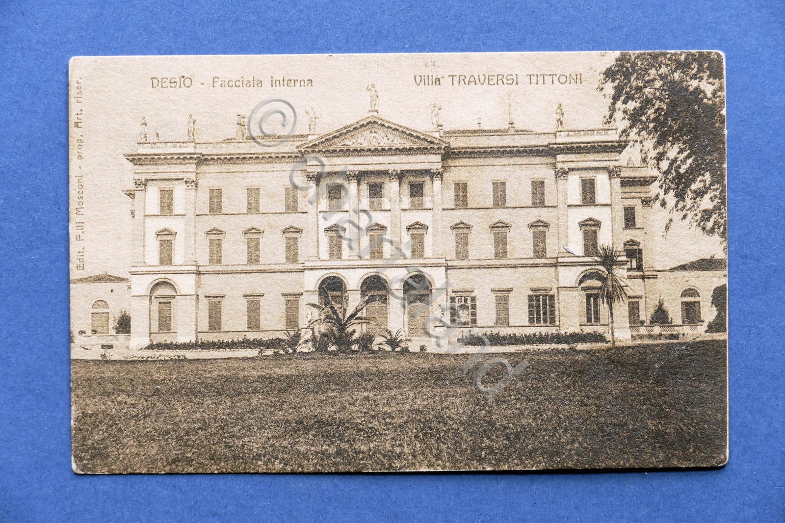 Cartolina Desio - Villa Traversi Tittoni - Facciata interna - …