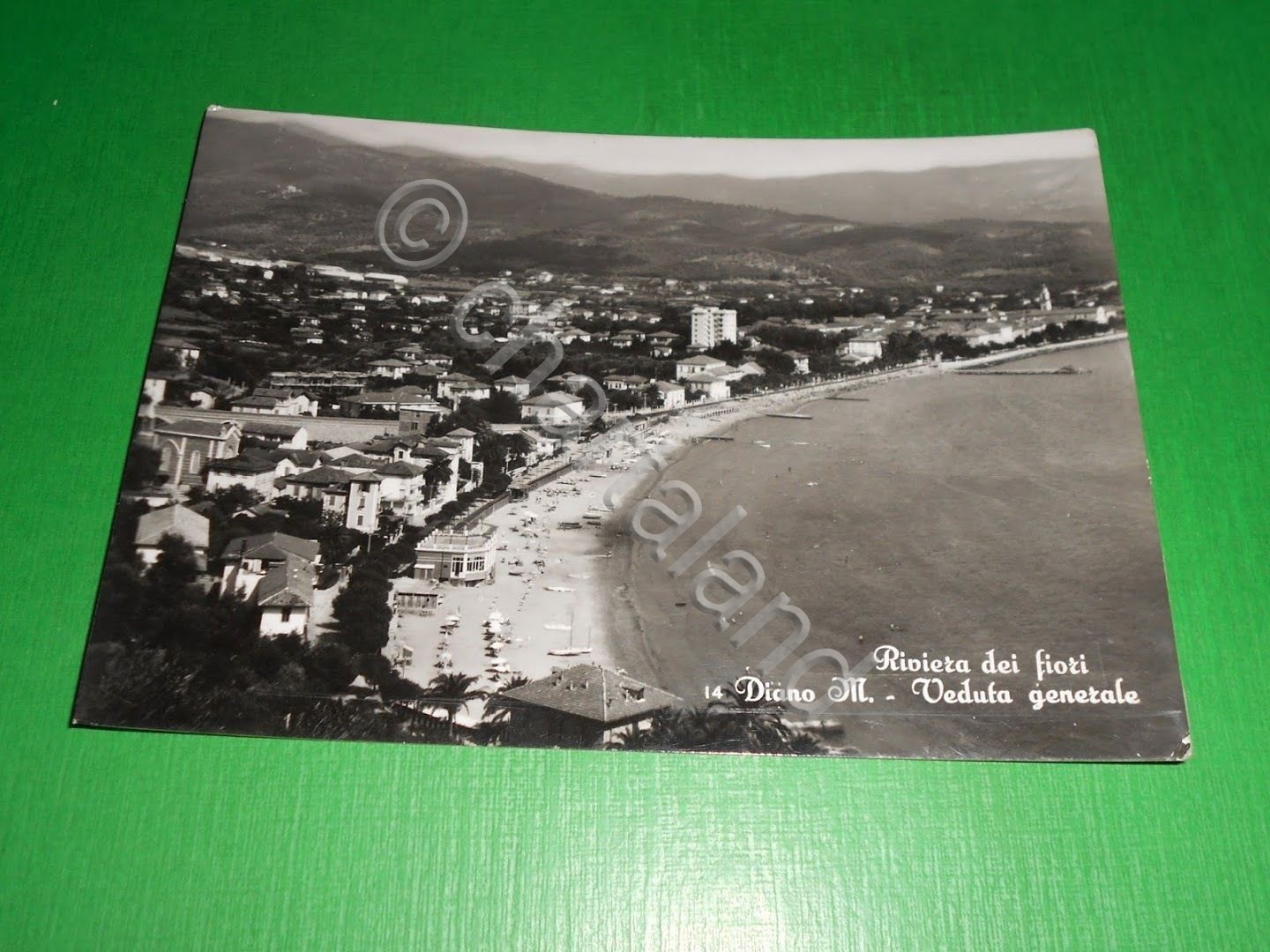 Cartolina Diano Marina - Veduta generale 1954.
