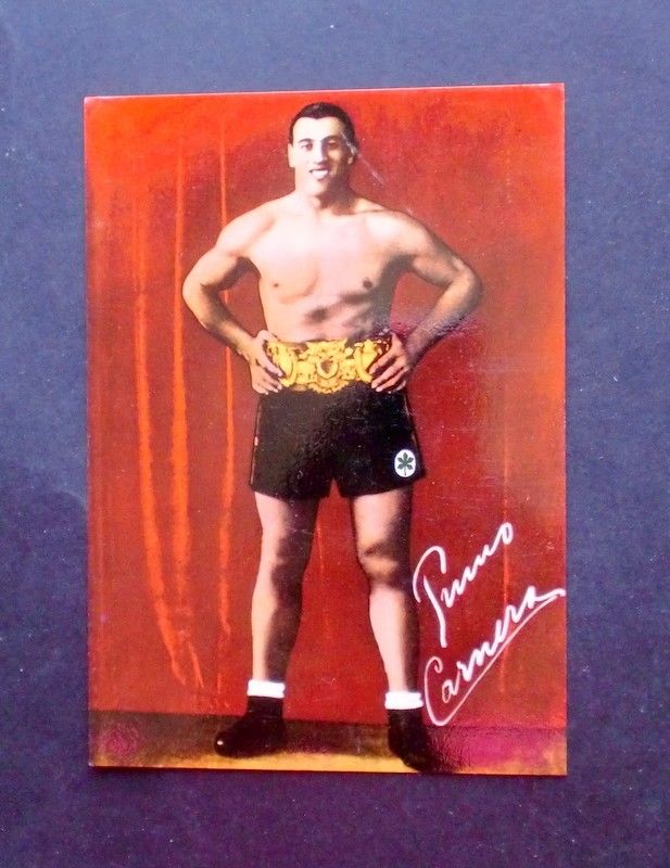 Cartolina e firma - Box, pugilato - Primo Carnera