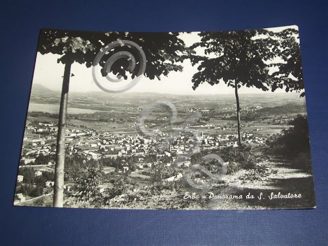 Cartolina Erba - Panorama da S. Salvatore 1956.