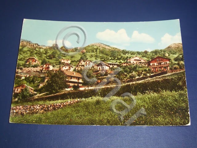 Cartolina Esino Lario - Villaggio Riva - Scorcio panoramico 1957.