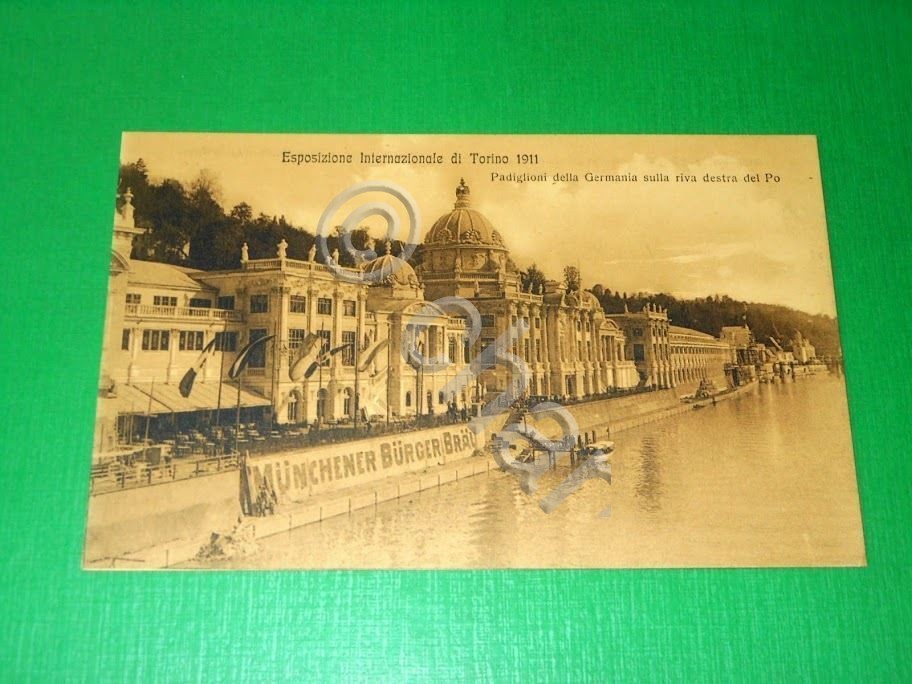 Cartolina Esposizione di Torino 1911 - Padiglioni della Germania .