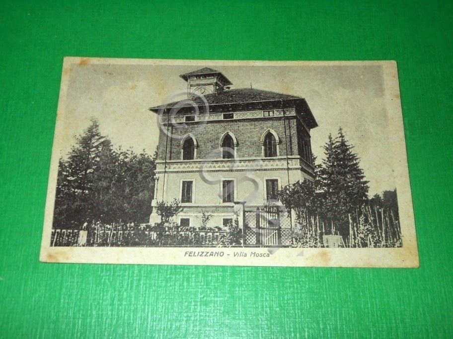 Cartolina Felizzano - Villa Mosca 1943.