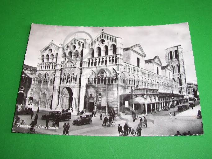 Cartolina Ferrara - Cattedrale 1954.