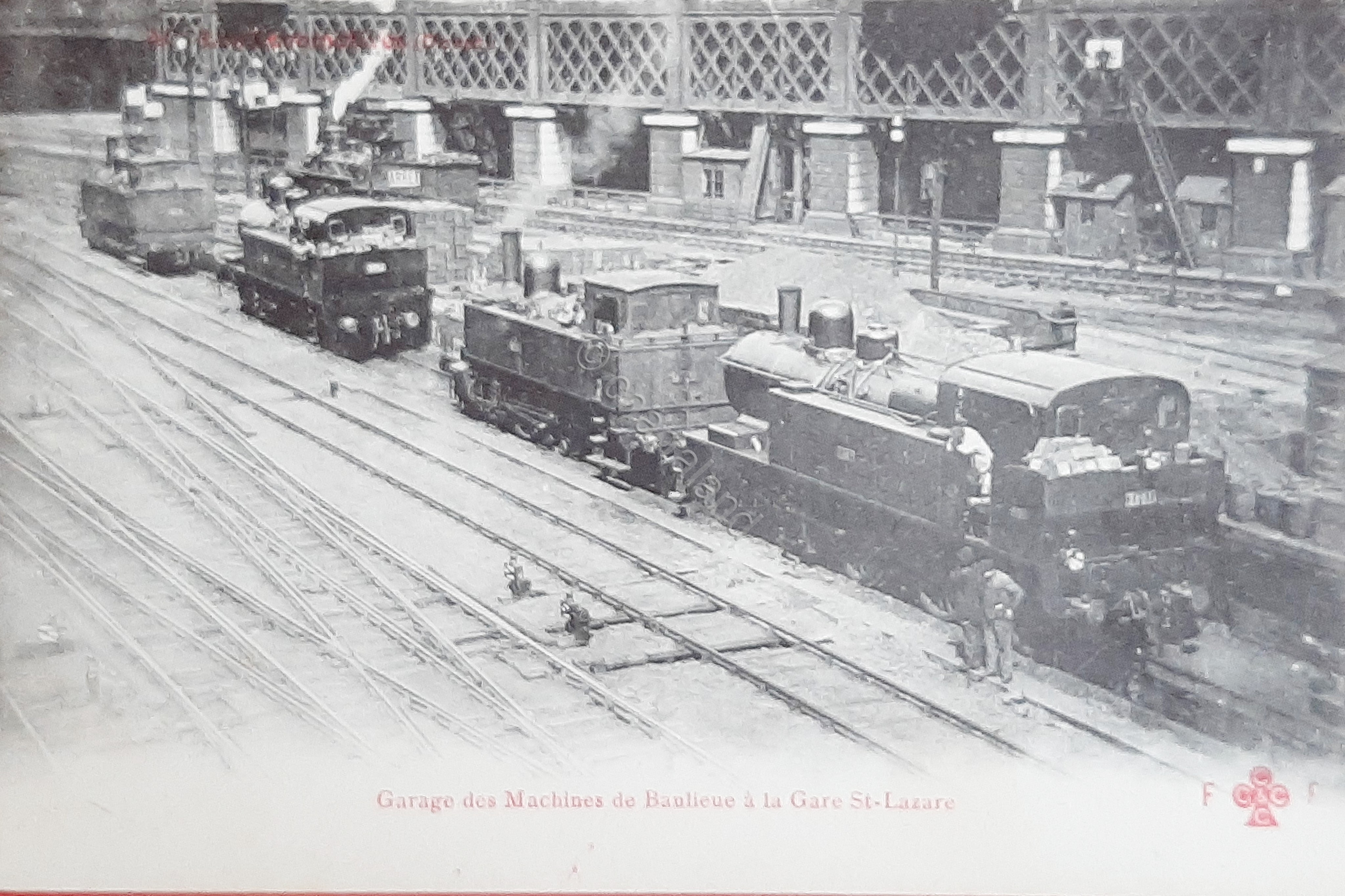 Cartolina Ferrovie - Les Locomotives - Garage des Machine de …