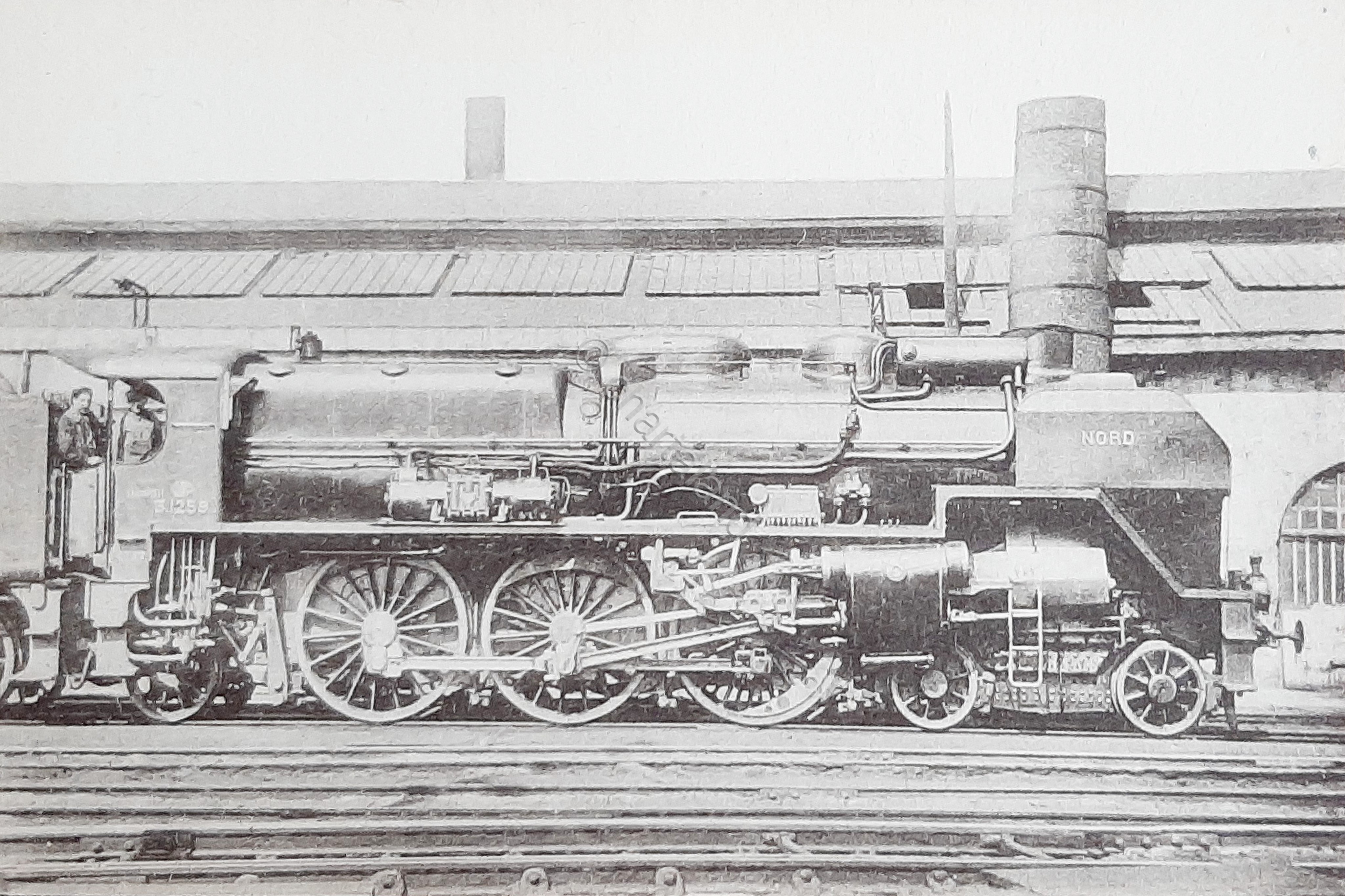 Cartolina Ferrovie - Locomotives Du Nord - Machine n 3.1259