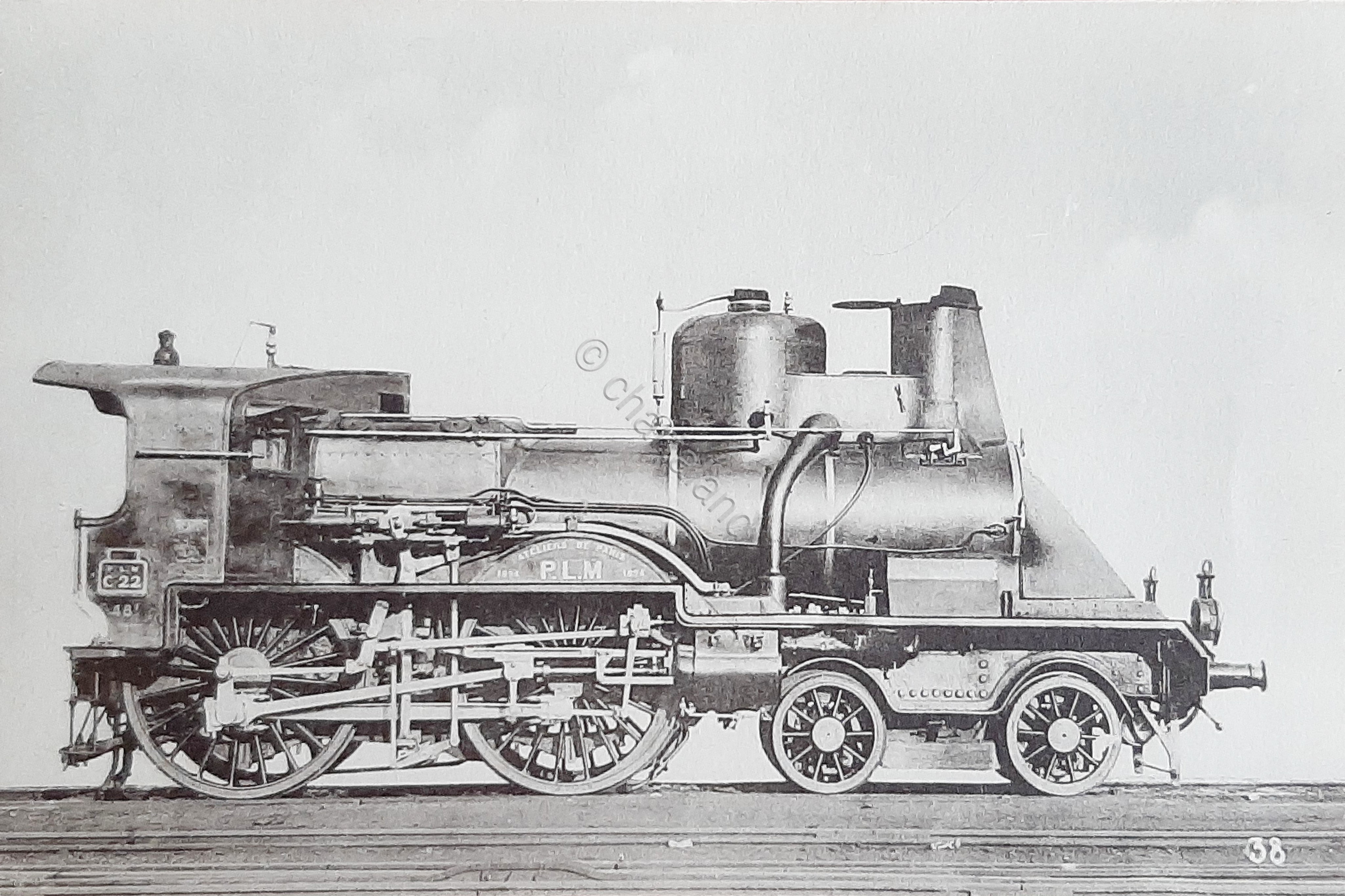 Cartolina Ferrovie - Locomotives Du PLM - Machine n C. …