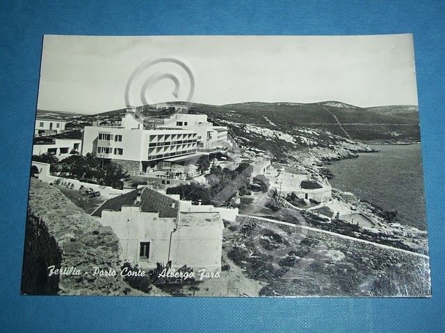 Cartolina Fertilia - Porto Conte e Albergo Faro 1961.