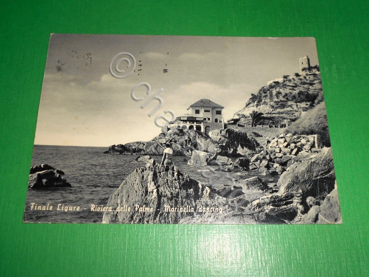 Cartolina Finale Ligure - Marinella dancing 1955 ca.