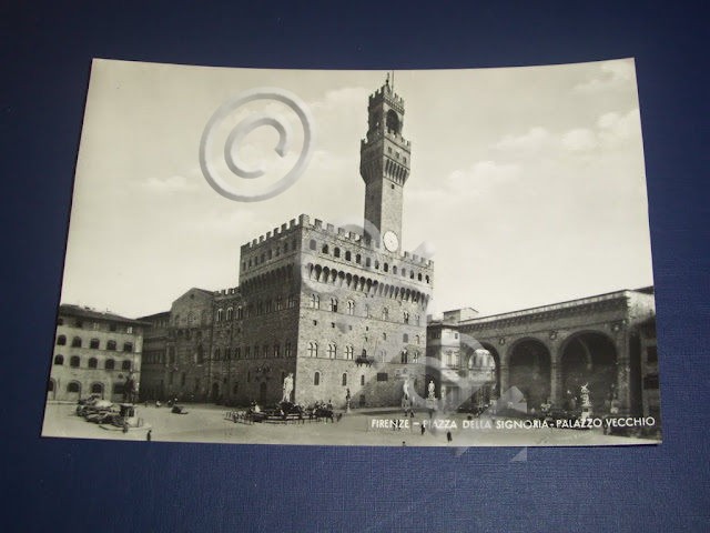 Cartolina Firenze - Piazza della Signoria - Palazzo Vecchio 1962.