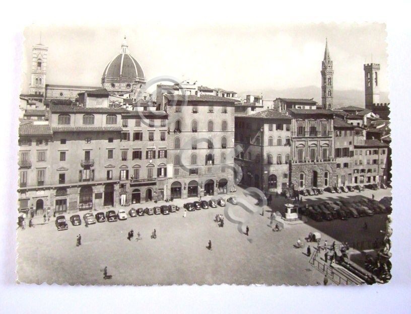 Cartolina Firenze - Piazza della Signoria 1953.