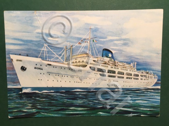 Cartolina Flotta Lauro - Napoli Genova - TN Roma - …