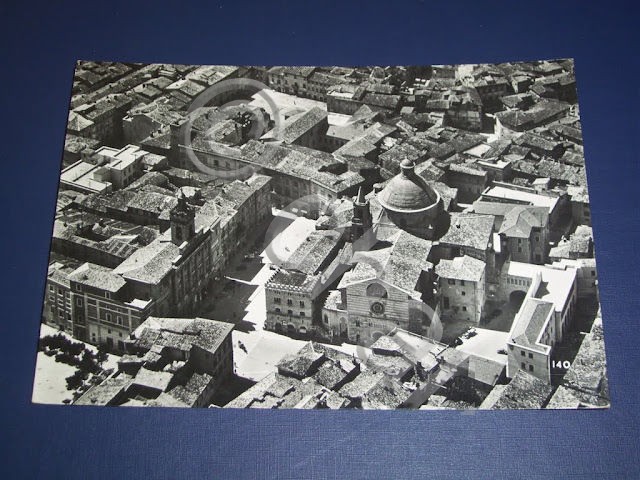 Cartolina Foligno - Panorama dall' aereo 1956.