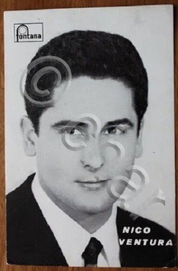 Cartolina Fontana che ritrae Nico Ventura cantante anni '60