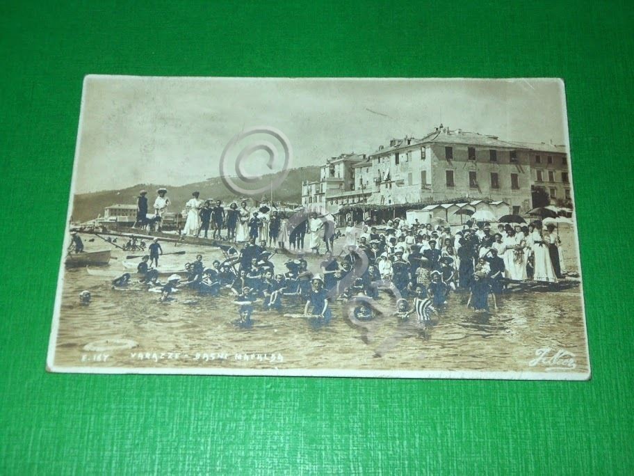 Cartolina Foto Varazze - Bagni Mafalda 1906.