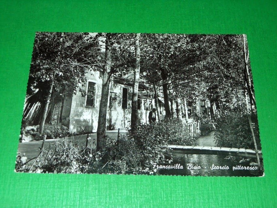Cartolina Francavilla Bisio - Scorcio pittoresco 1950 ca.