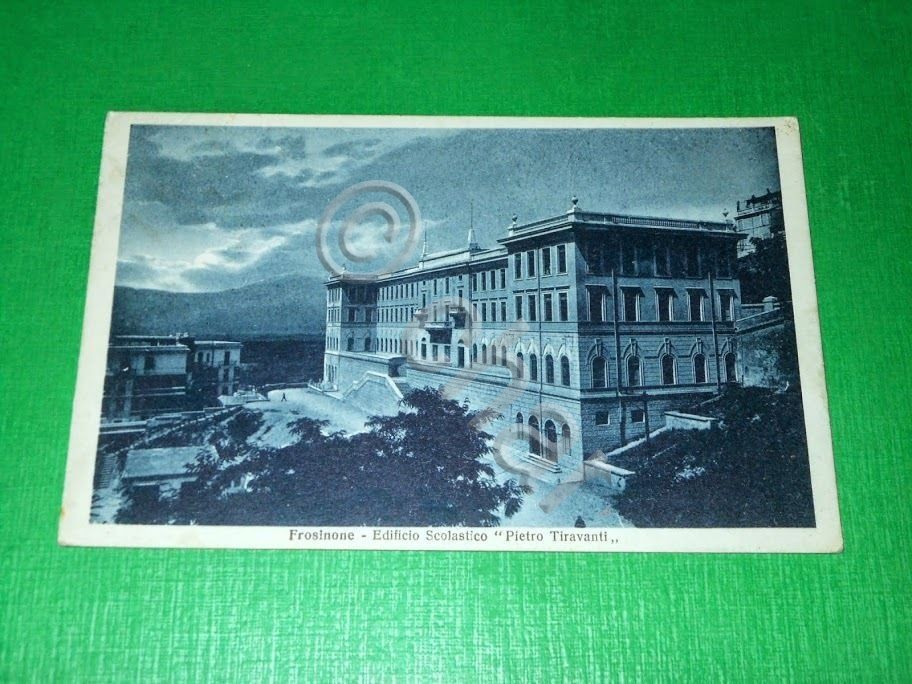 Cartolina Frosinone - Edificio Scolastico Pietro Tiravanti 1933.