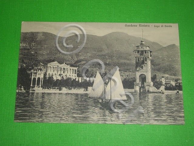 Cartolina Gardone Riviera (Lago di Garda) Panorama 1935.