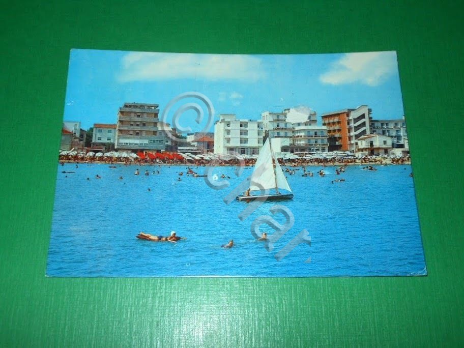 Cartolina Gatteo Mare - Mare e Alberghi 1971.