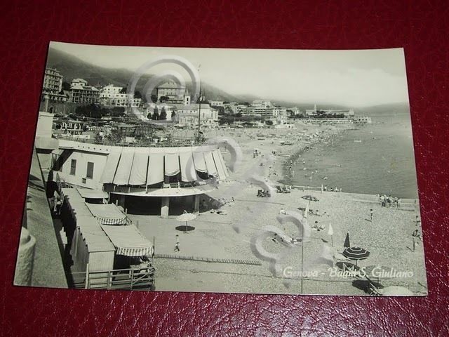 Cartolina Genova - Bagni S. Giuliano 1955 ca.