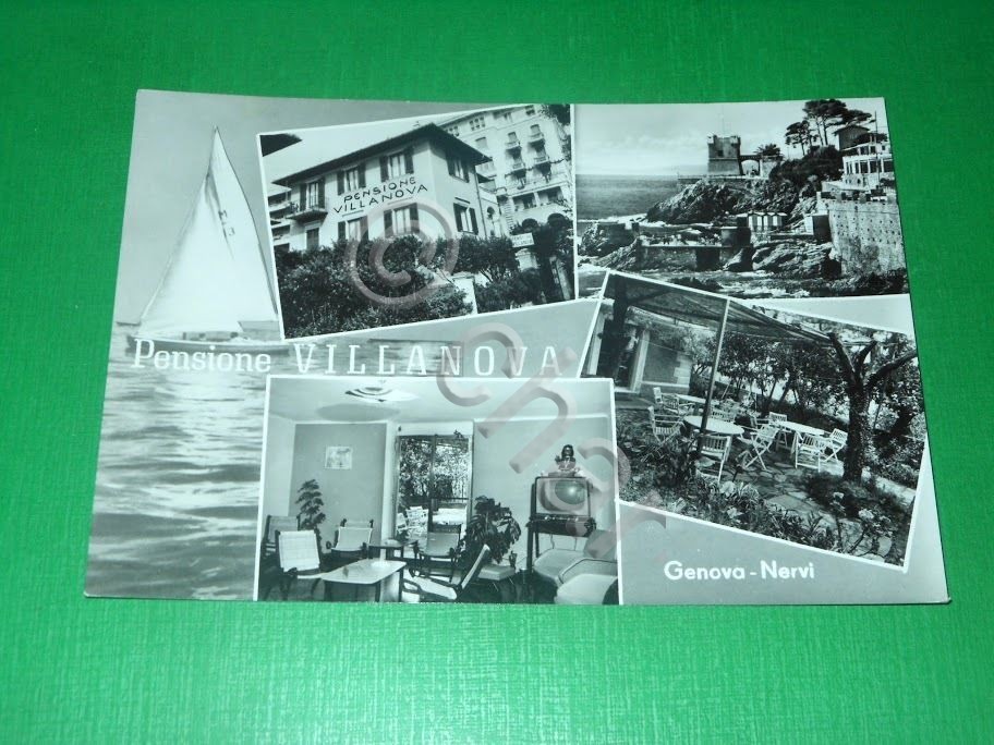 Cartolina Genova Nervi - Pensione Villanova 1967.
