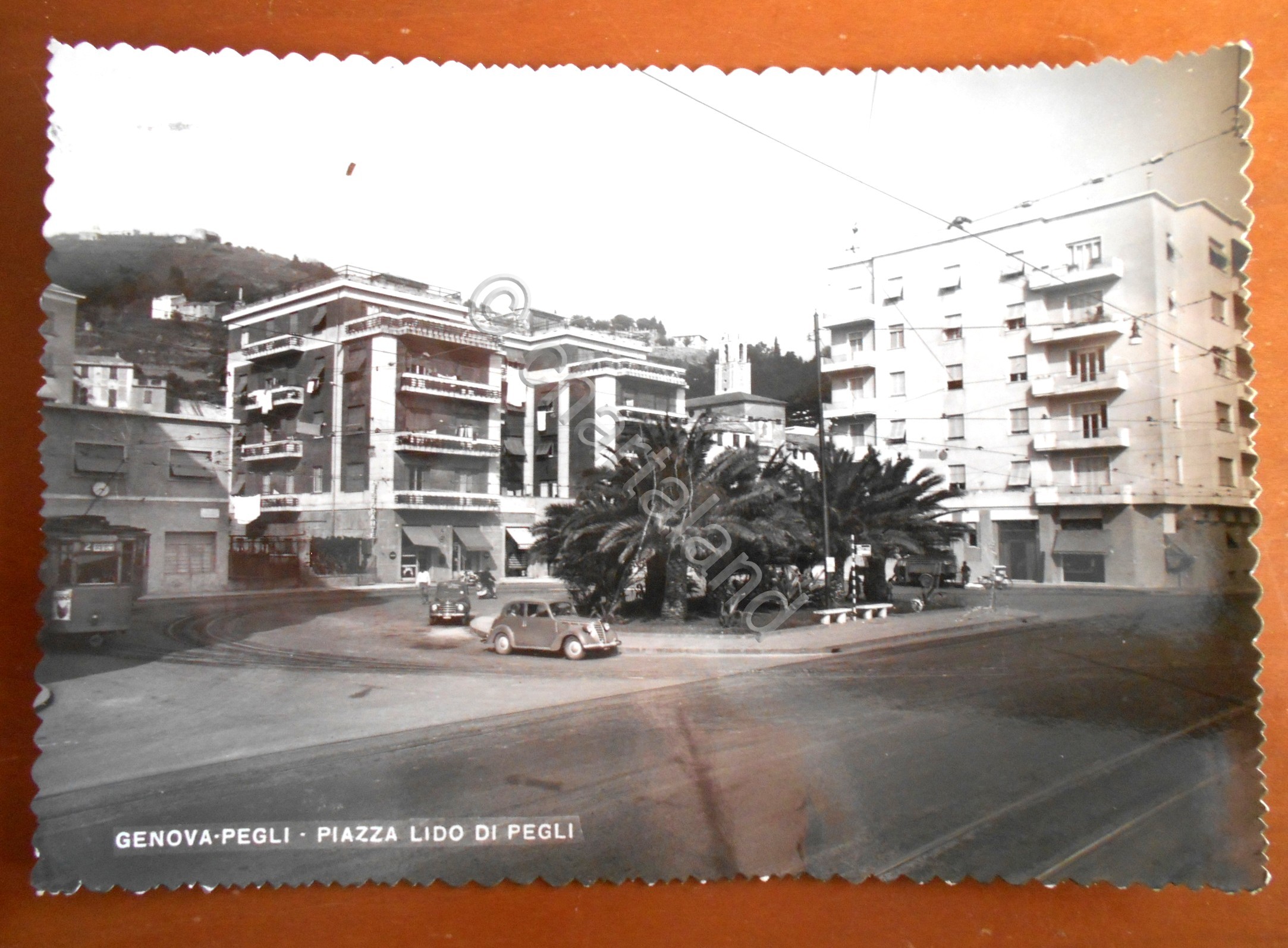 Cartolina Genova Pegli - Piazza Lido di Pegli - 1954