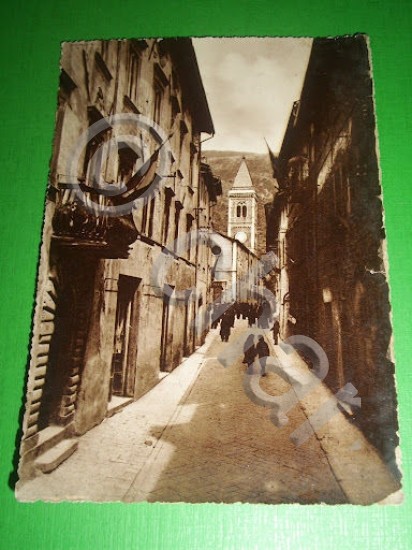 Cartolina Gualdo Tadino - Corso Italia 1951.