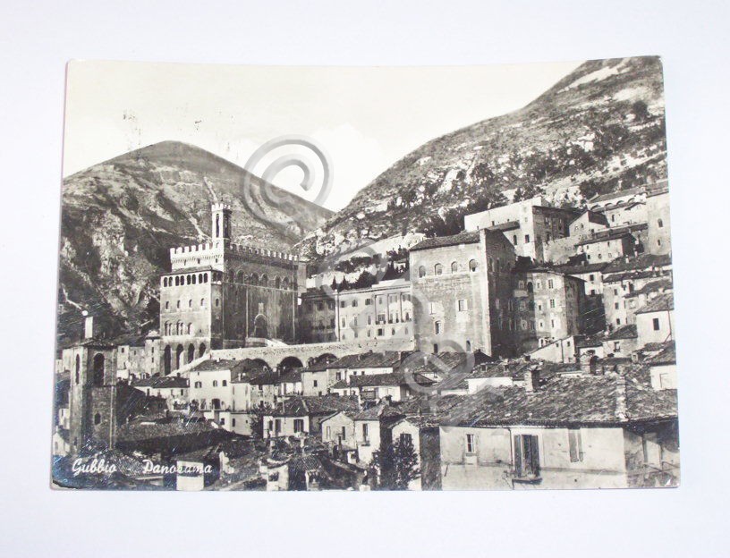 Cartolina Gubbio ( Peruggia ) - Panorama 1958.