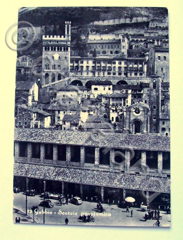 Cartolina Gubbio ( Perugia ) - Panorama 1968.