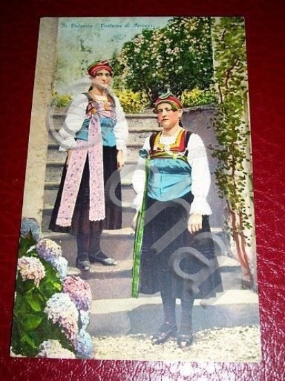 Cartolina In Valsesia - Costume di Fervento 1931.