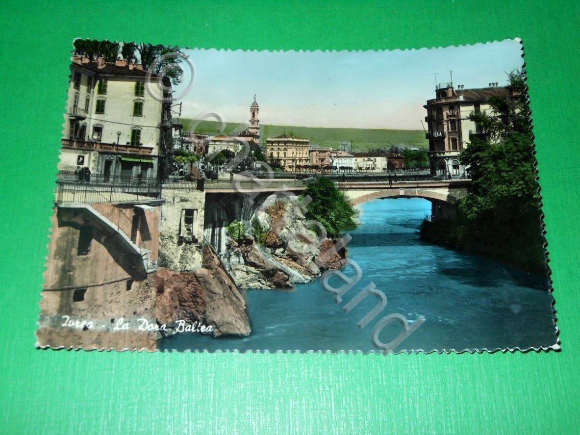 Cartolina Ivrea - La Dora Baltea 1956.