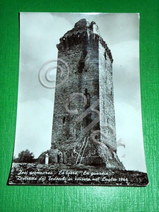 Cartolina Jesi scomparsa - La torre "La guardia" 1961