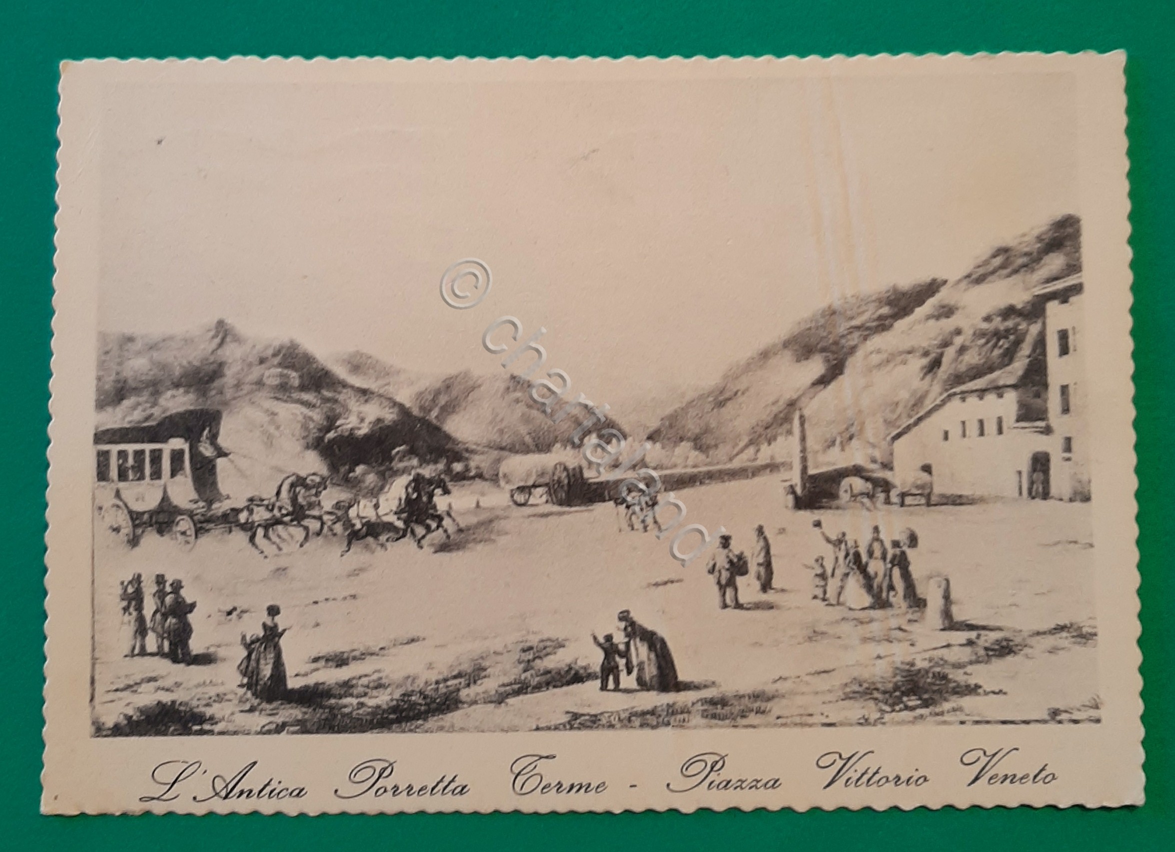 Cartolina L' Antica Porretta Terme - Piazza Vittorio Veneto - …