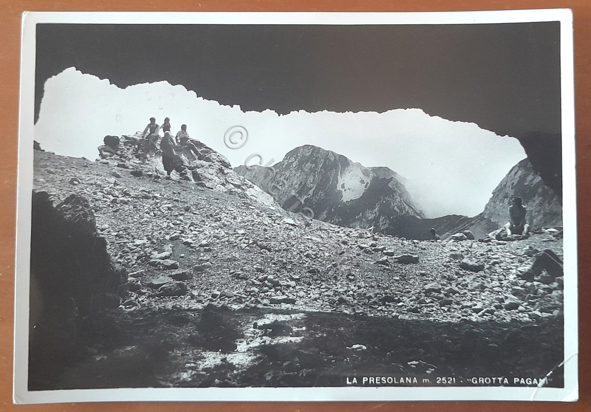 Cartolina La Presolana - Grotta Pagani - 1952