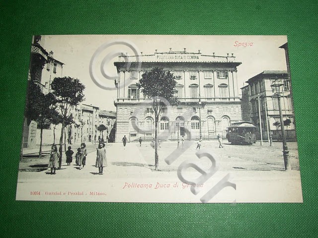 Cartolina La Spezia - Politeama Duca di Genova 1900 ca.