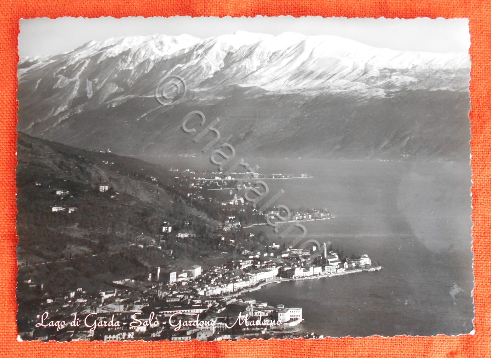 Cartolina Lago di Garda - Salò - Gardone - Maderno …