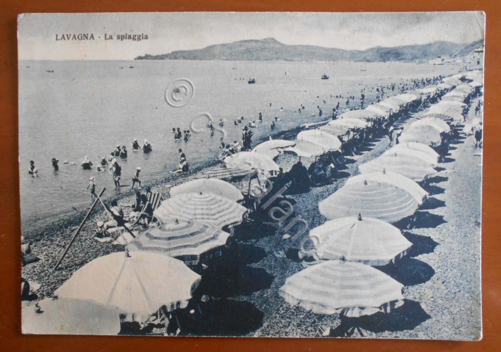 Cartolina Lavagna (Liguria) - La spiaggia - 1940