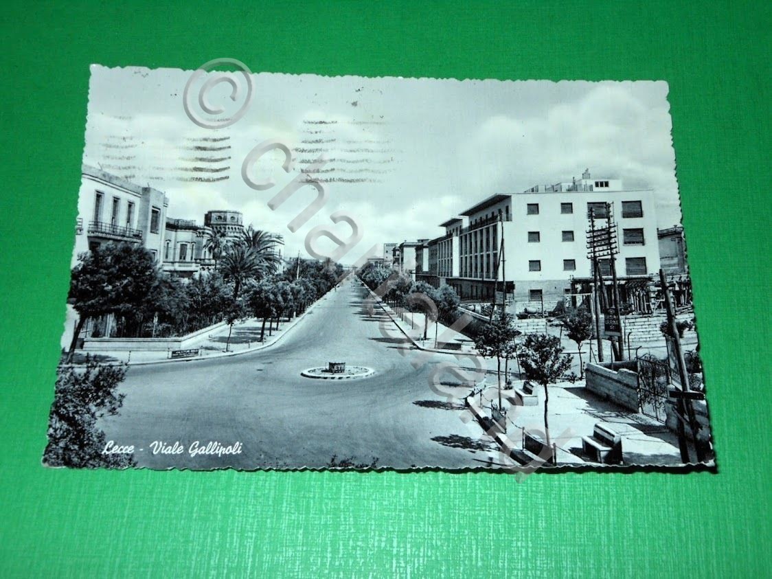 Cartolina Lecce - Viale Gallipoli 1955 ( n. 1 ).