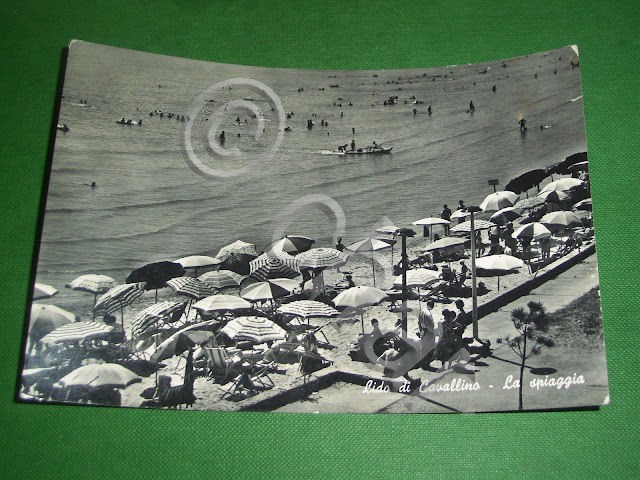 Cartolina Lido di Cavallino - La spiaggia 1959.