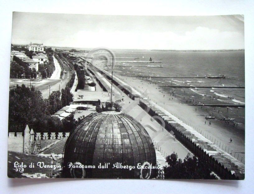 Cartolina Lido di Venezia - Panorama 1960.