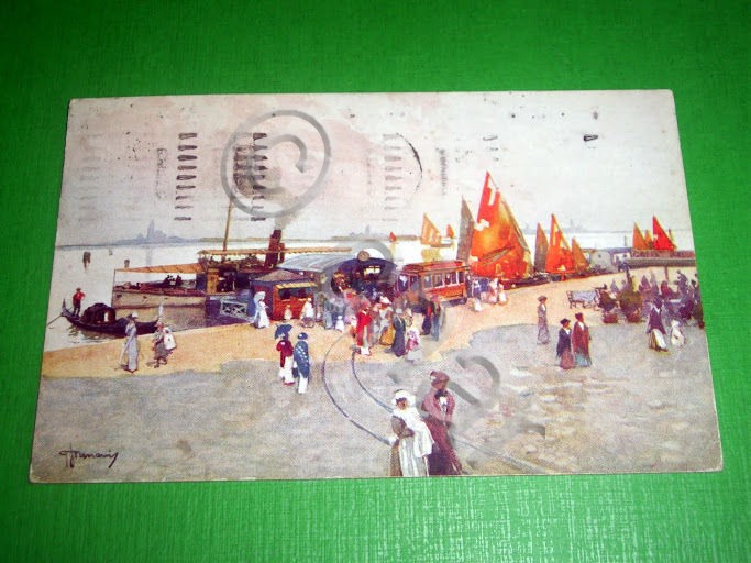 Cartolina Lido ( Venezia ) - Piazzale S. Maria Elisabetta …